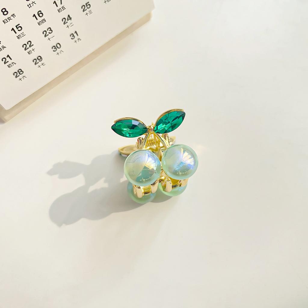 Нежные хрустальные вишневые мини-заколки для волос со стразами, женские заколки-крабы для волос, головные уборы, аксессуары для волос