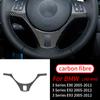 For BMW E90 E92 E93 3 Series 2005-2012 Real Carbon Fiber Steering Wheel Decoration Cover Car Stickers Car Interior Styling