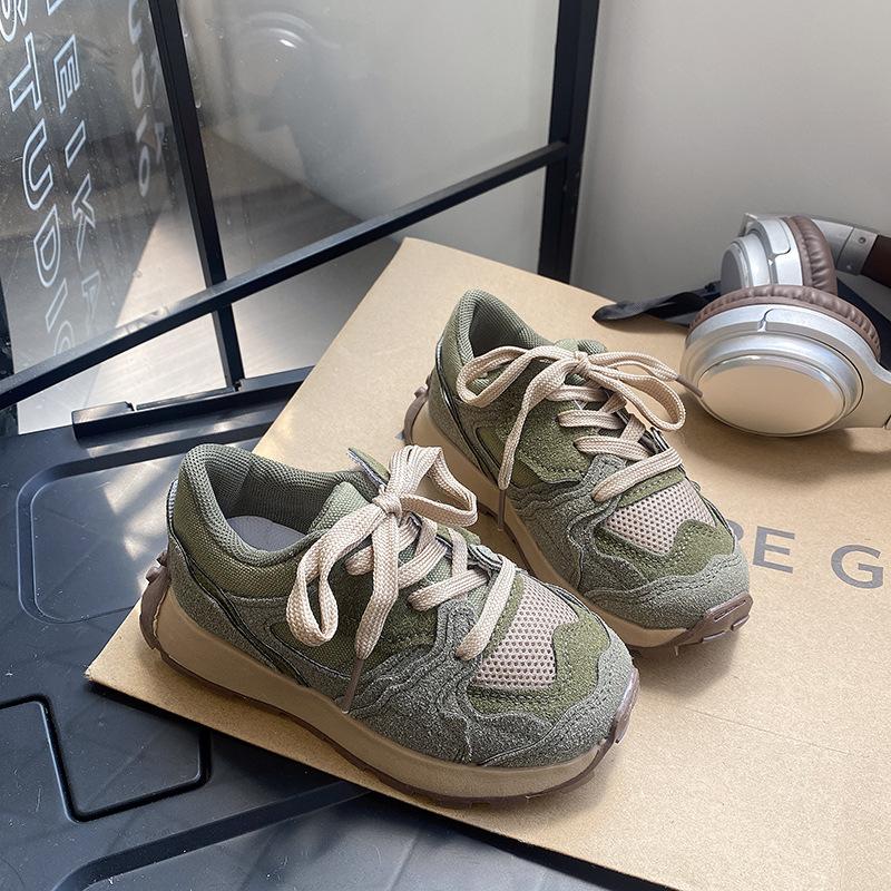 Весна Новый Стиль Девочки Мягкая Подошва Сетка Кроссовки Корейская Версия Мальчики Износостойкие Нескользящие Спортивные Туфли