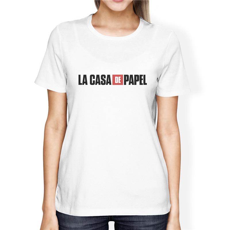 La Casa De Papel Tshirt Money Heist Tees Tv Series T Shirt Women Short Sleeve House
