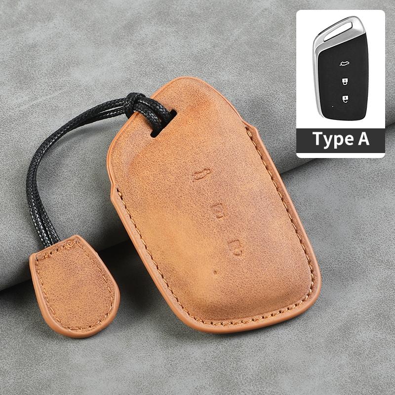 Leather Car Key Case Cover Shell For Baojun 560 Rs-5 530 630 310 E100 310W 510 730 360 Holder Fob Keychain Interior Accessories