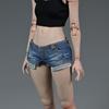 [TOYBARJAPAN] 16 Scale Action Figure Compatible with TBLeague Body SUPER Special Offer Fashion Beautiful Girl Short Pants Jeans (body and Shirt Not
