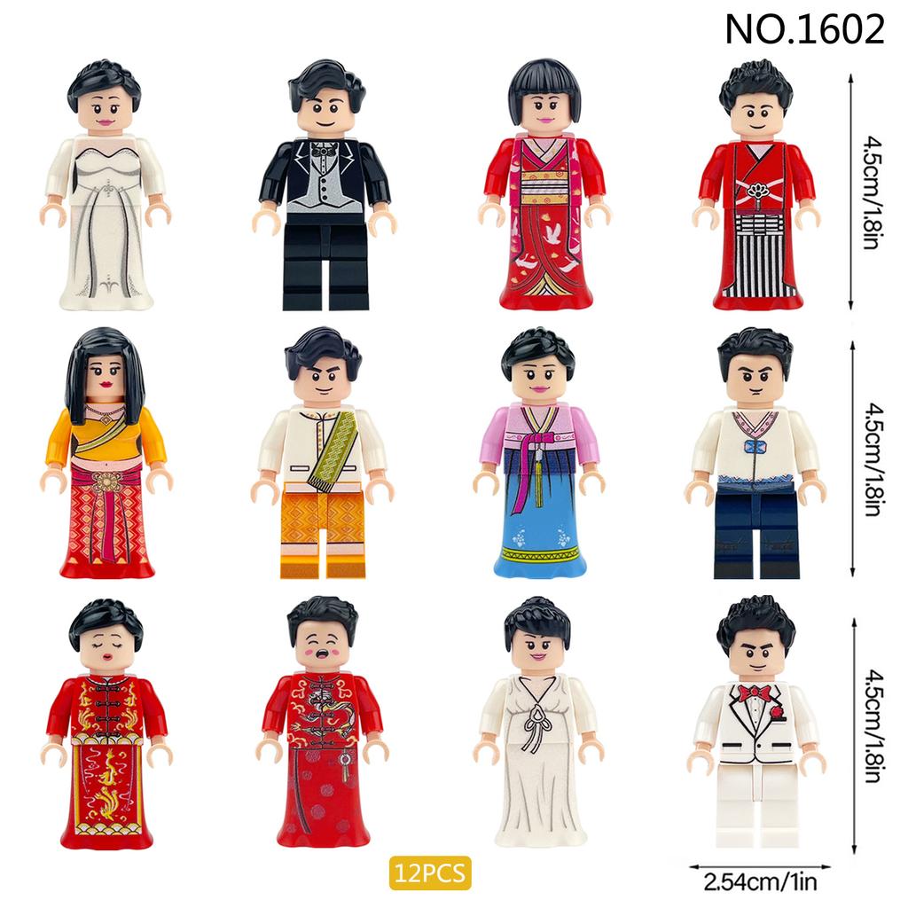 MOC Городская Серия Свадебная Минифигурка Строительные Блоки Игрушки