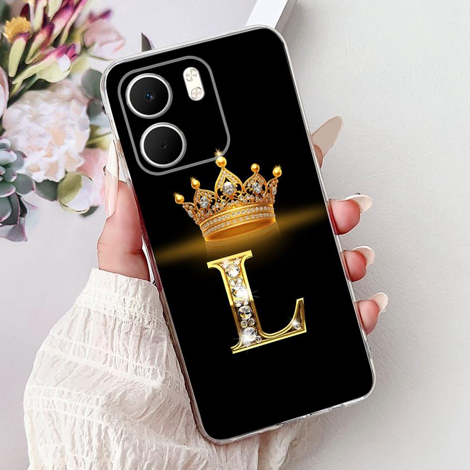 Для OPPO A5x 4G Чехол CPH2725 Обложка Роскошные Буквы Короны Мягкий Силикон Прозрачные Чехлы для Телефона Для OPPO A5x Coque A 5x 2025 Funda
