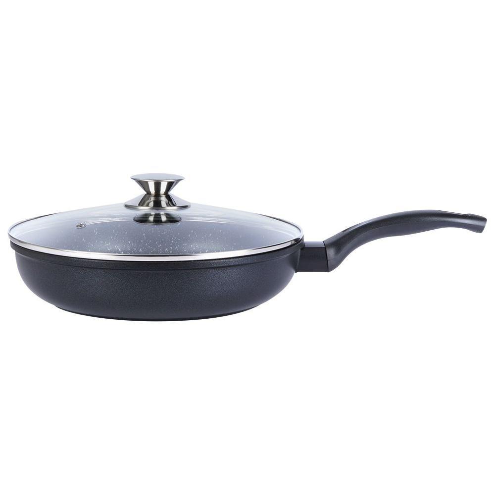 Orion Grande Cast Aluminum Non-Stick Granite Frying Pan with Lid 28 cm