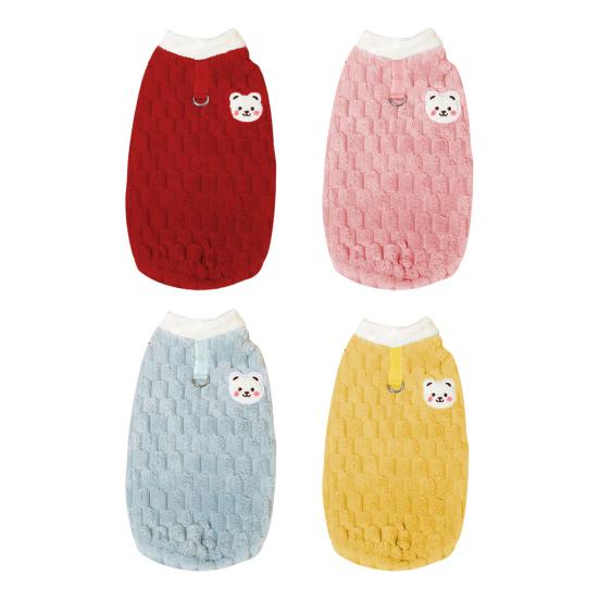 Fluffy Cat Shirt Cute Warm Pet Apparel with D-ring Kittens Cartoon Winter Coat for Small Dogs Puppies Daily Wear Costume Party