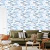 Military Camouflage Wallpaper White and Azure for Living Room and Bedroom 50x1000