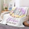 Personalized Name Blankets Boys Girls Flannel Blankets Family Friends Animal Blankets Gifts