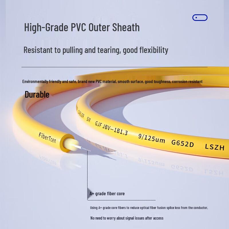 LEWEIDA Telecom Grade FC-LC Single-Mode Fiber Optic Patch Cord