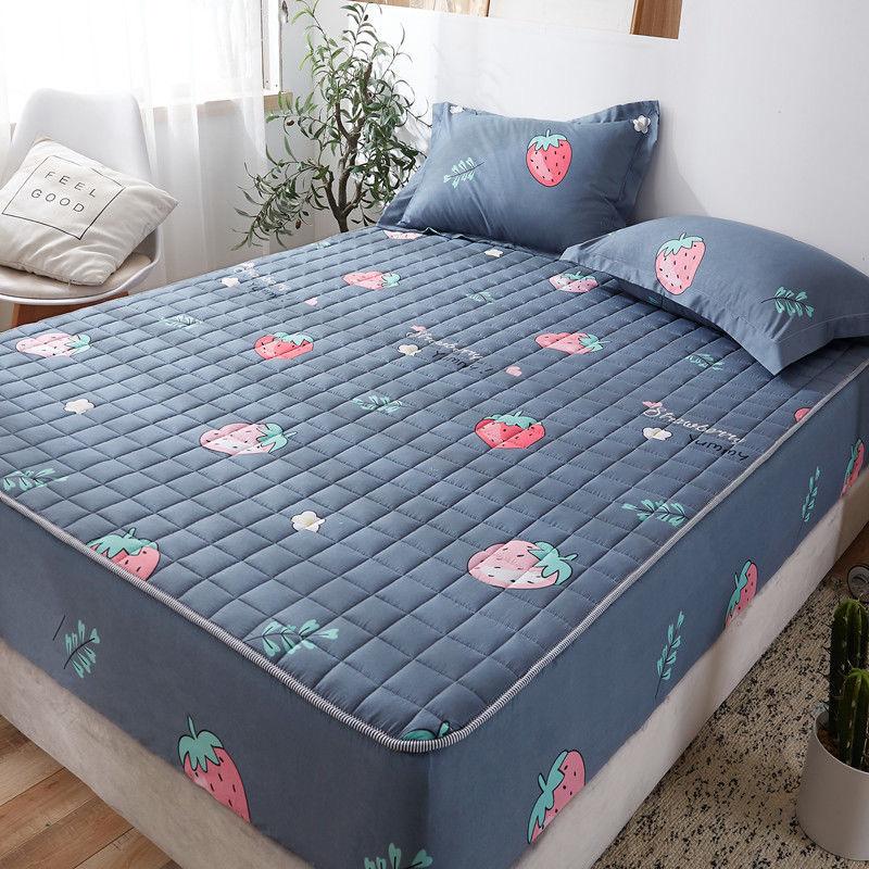 17 цветов стеганый наматрасник с принтом Нескользящая простыня Queen King наматрасник пылезащитный чехол