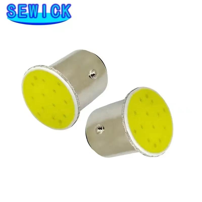 100Pcs P21W 1157 BAY15D 1156 Ba15S 12V12SMD Car LED Light Signal Bulb COB Super Bright Auto Turn Tail Reverse Parking Brake Lamp