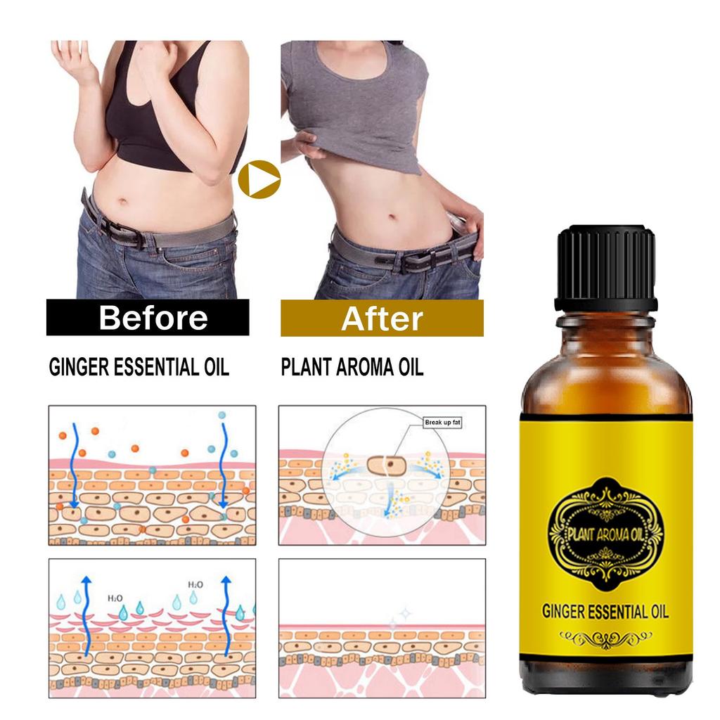 Body Sculpting Massage Oil, Lymphatic Drainage Oil, Belly Slimming Oil, Fight Against Stubborn Abdomen, Massage Promote Burning, 30ML
