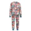 Matching Family Christmas Print Flannel Homewear Set Long-Sleeve Top And Pants