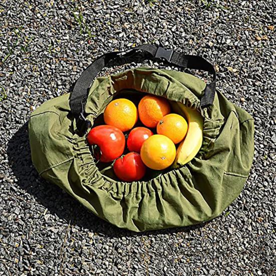 Сумка для сбора урожая с регулируемыми ремнями Сумка для сбора фруктов из сада Устойчивая к разрывам Наружная сумка для сбора ягод, фруктов, овощей