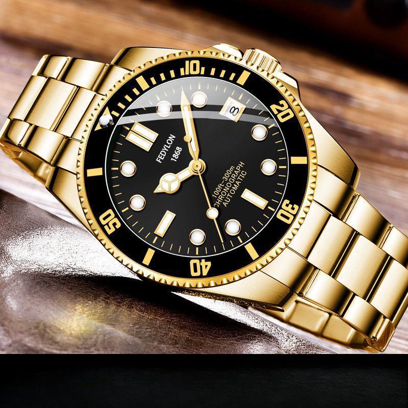 Мужские часы Green Water Ghost, мужские полностью автоматические механические часы со стальным браслетом, коммерческие водонепроницаемые кварцевые мужские часы