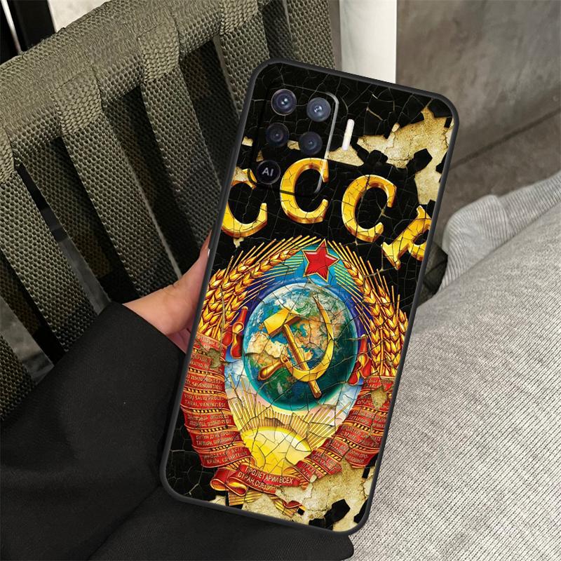 Vintage USSR CCCP Case For Oppo A18 A38 A58 A78 A98 A74 A94 A54 A40 A60 A80 A16 A76 A96 A15 A57S A17 A77 Cover