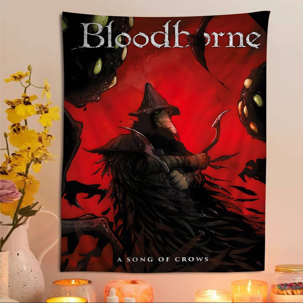 Темный Охотник BBloodborne Игра Аниме Гобелен Подвесной Таро Хиппи Настенные Ковры Комната Декор Дома