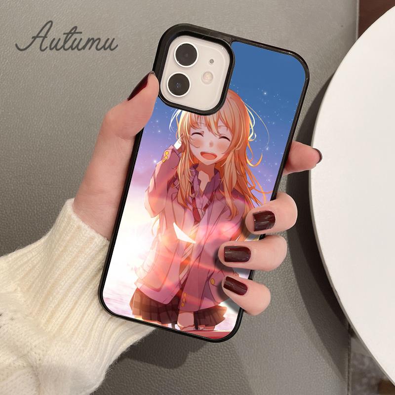 Твоя апрельская ложь Каори Чехол для телефона для iPhone 11 12 13 14 Pro Max mini XR XS SE 2020 7 8 Plus Samsung Galaxy S21 S22 чехол