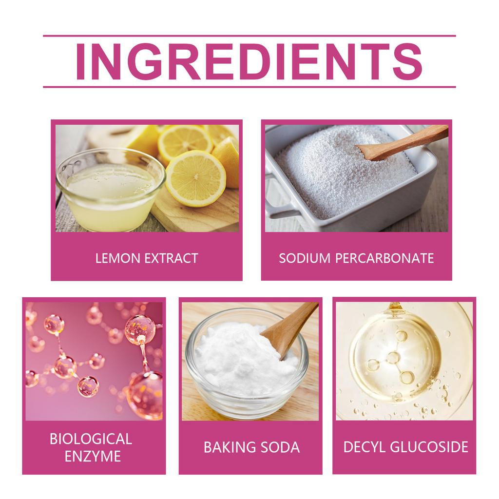 Таблетки для чистки белья Bio-Enzyme, средство для глубокого удаления пятен и пота, быстрорастворимые таблетки для чистки одежды (20 шт.)