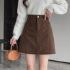 Women's Corduroy A-Line Skirt: New Style, Hip-Covering, Slimming, Trendy, and Fashionable Short Skirt.