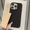 Простой чехол для телефона с узором из вишен, подходит для iPhone 17 16 15 14 13 12 11 Pro/Max/Plus, противоударная задняя крышка