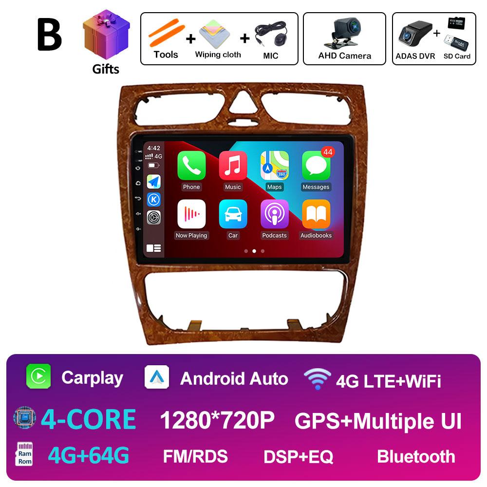 For Mercedes Benz C Class W203 C200 C320 C350 CLK W209 2002 - 2005 DSP Stereo Wireless Carplay Car Video Player WIFI Head Unit