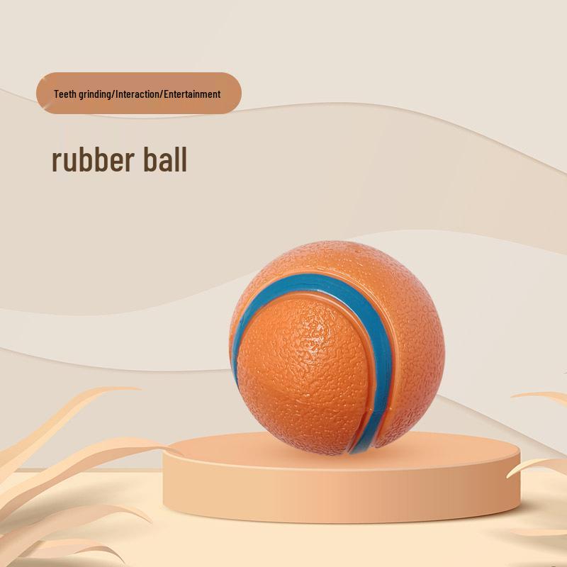 Elastic Bite-Resistant Squeaky Dog Toy Ball - Durable, Interactive Boredom Relief and Teething Training Tennis Ball for Pets