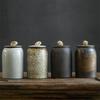 Ceramic Tea Caddies Coarse Pottery Moisture-proof Canisters Sealed Can Storage Tank Food Container