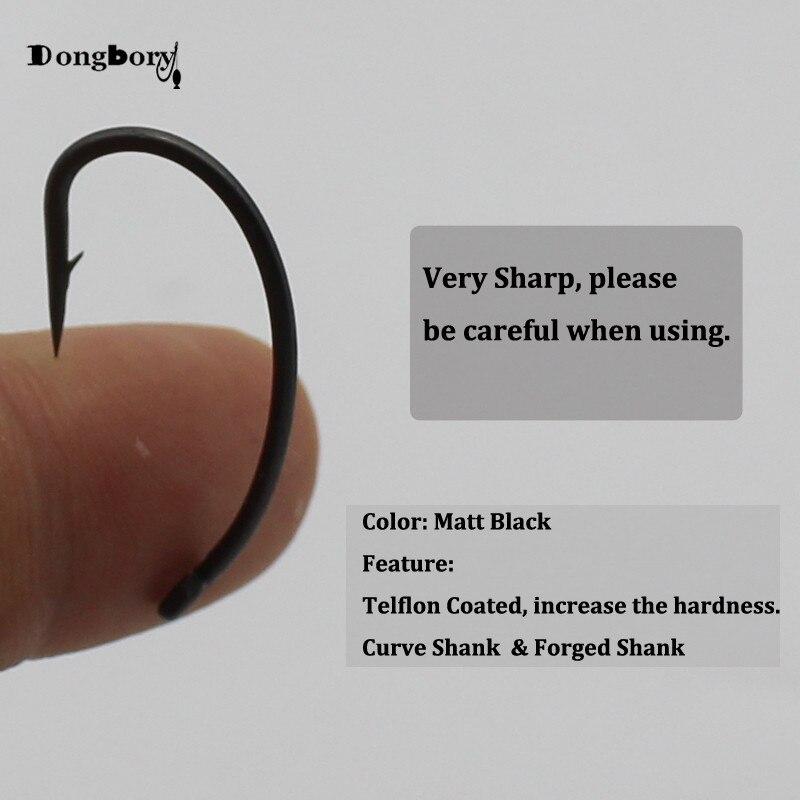 100 шт., крючки для ловли карпа с изогнутым хвостовиком, колючие, химически заточенные, крючки для ловли карпа, матовый черный, 100 шт.