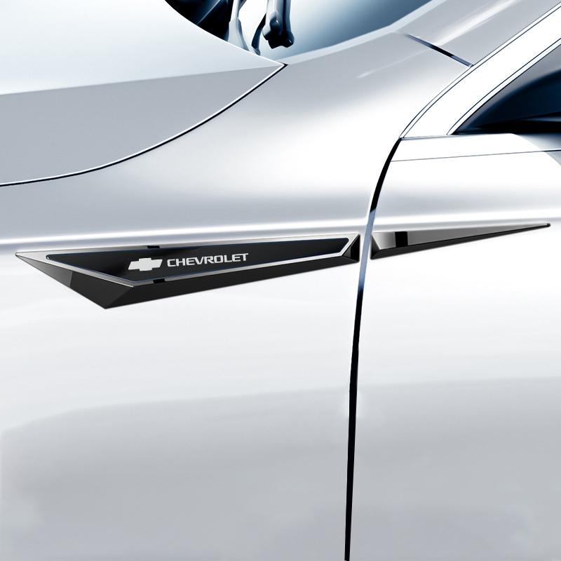 AABHE1 1 Pair Car Fender Side Badge Sticker Body Bumper Decal for Chevrolet TRAX CRUZE TRAX IMPALA SILVERADO AVEO Sail Blazer