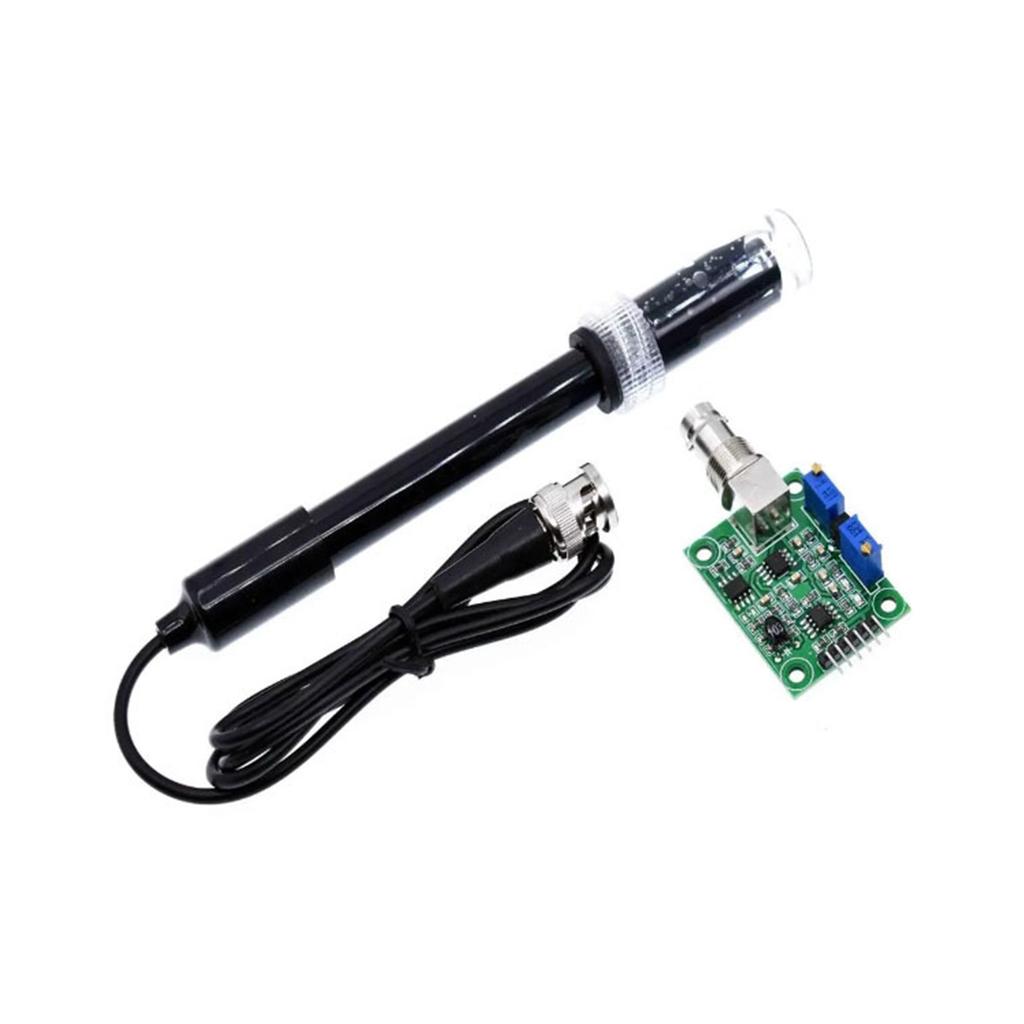 PH0 14 Value Detect Sensor Module + PH Electrode Probe BNC with Cable PH Value Detector for Aquariums, Hydroponics,