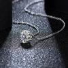 925 Silver Necklace Pendant Round Cut 1 .0ct D Color White Moissanite Pass Diamond Test For Women Elegant Necklace