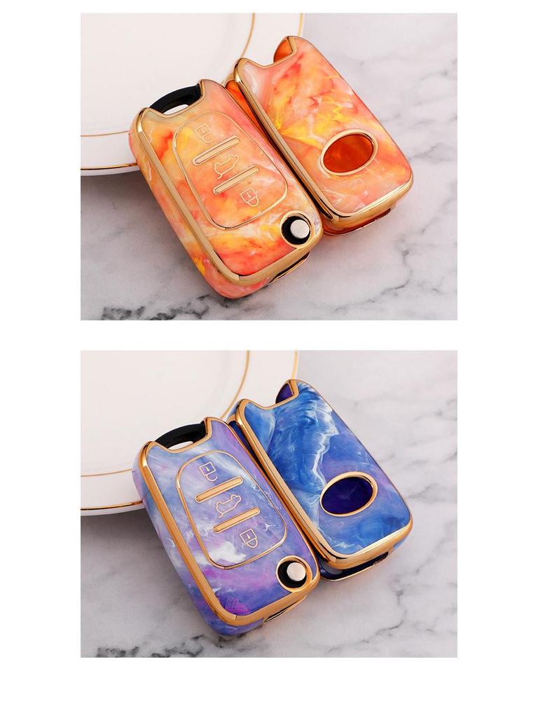 Стильный ТПУ чехол для ключа автомобиля для Sonata, ix35, Elantra - Полная складная защита