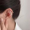 Серебристый Цвет Простые Серьги-Клипсы с Жемчугом Для Женщин Без Прокола Минималистичные Модные Ювелирные Аксессуары