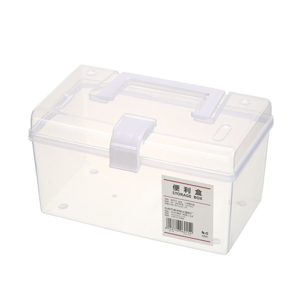 Portable Household Waterproof Mask Storage Box With Handle Medicine Chest Sundries Holder