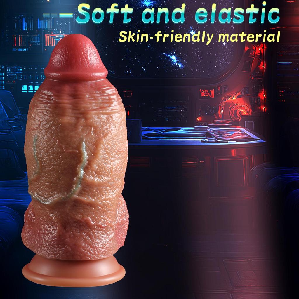 Очень толстый, сверхбольшой реалистичный дилдо — экстремальный обхват, мощная присоска, реалистичная текстура, высококачественная силиконовая игрушка для взрослых