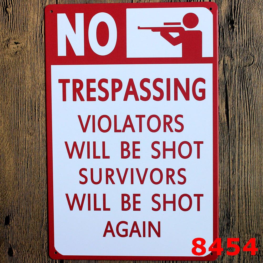 Custom Gun Humor Tin Sign for Restaurant, Bar, or KTV Decor
