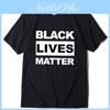 Стильная черная футболка 'Black Lives Matter' против расизма для унисекс, повседневная и удобная
