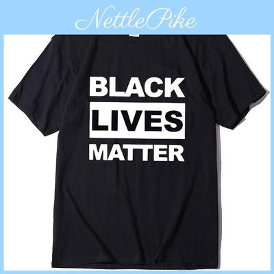 Стильная черная футболка 'Black Lives Matter' против расизма для унисекс, повседневная и удобная