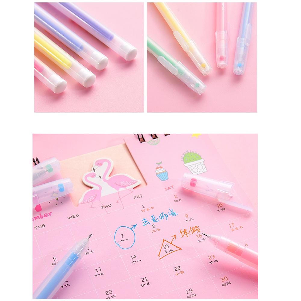 12pcs Color Gel Ink Pen Ballpoint 0.5mm Roller Ball Marker Liner Drawing Pens Office School D6127