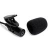 Laptop Collar Wired Clip-On Lapel Microphone 3.5mm Jack Recording Teaching Lavalier Condenser Mic