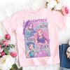 T-shirt Children's Cartoon Anime Printed Comfortable Clothes Round Neck Basic Style Girls' Casual Top T-Shirts Girls