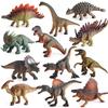 Oenux 12Pcs Jurassic Dinosaur Set Velociraptor Stegosaurus Spinosaurus T-Rex Model Action Figures Pvc Collection Kids Toy Gift