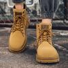 Мужские зимние износостойкие рабочие ботинки Мартин для строительной площадки, водонепроницаемые, нескользящие, для альпинизма