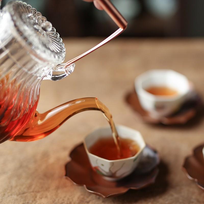 Чайник из термостойкого стекла с узором в виде лепестков хризантемы, чайник для заваривания пуэра, гайвань, заварочный чайник для набора для заваривания, чайники для пуэра