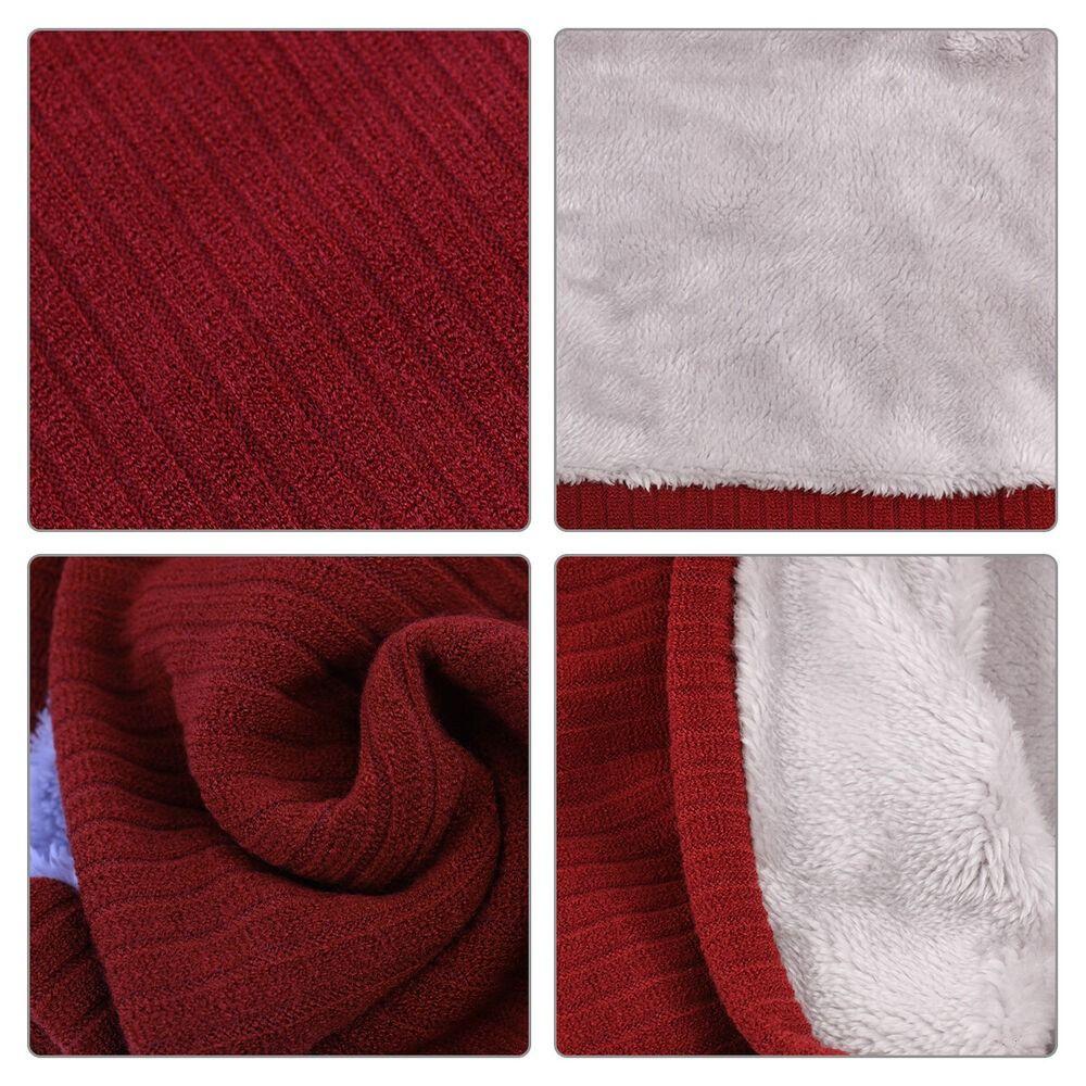 Двухслойный ветрозащитный толстый согревающий шею шарф-снуд, флисовый шарф, зимний бафф для шеи