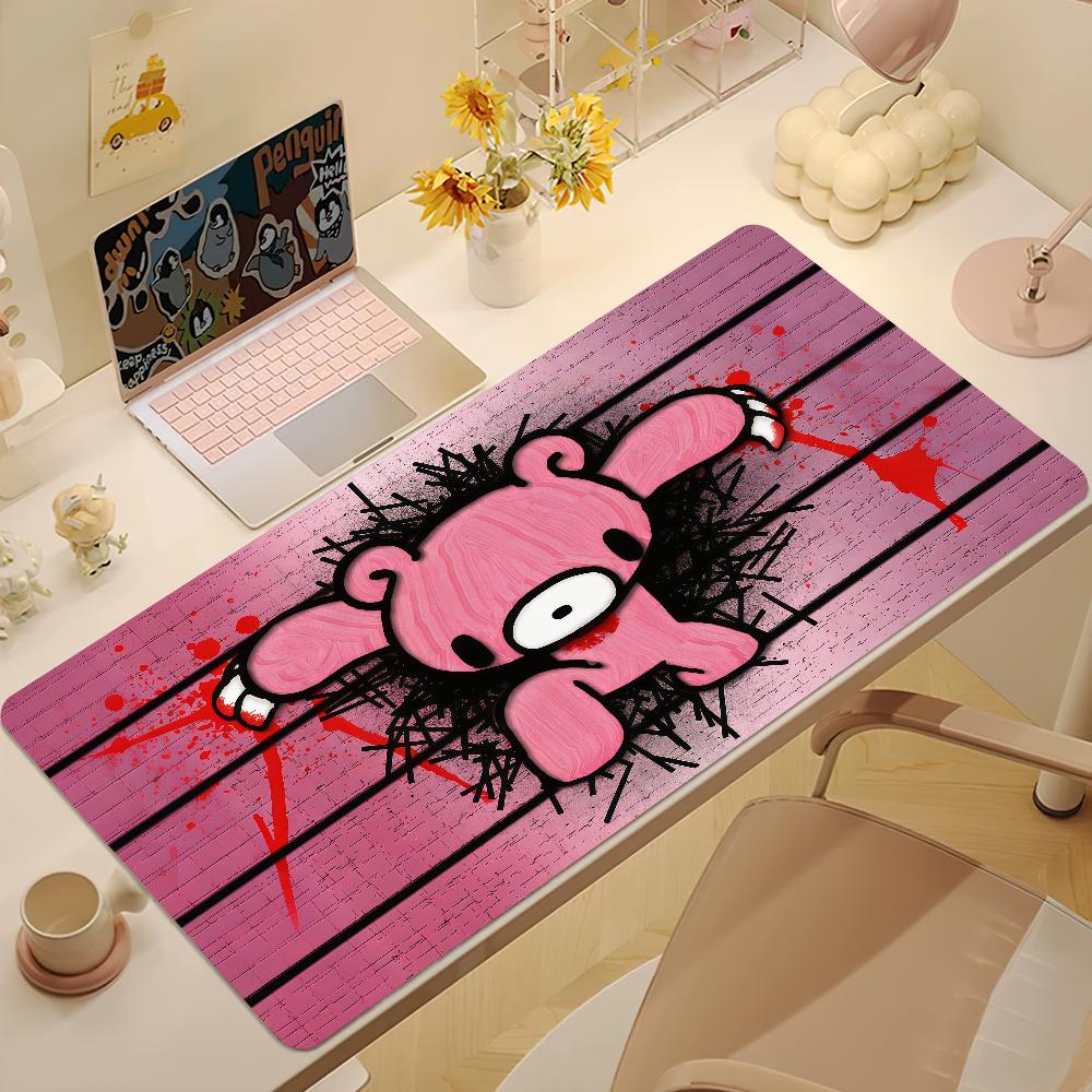 Cartoon Bear Ggloomy Gaming Mouse Pad Large Nonslip Lockedge Desktop Computer Desk Mat Keyboard Mousepad Office Gamer Student