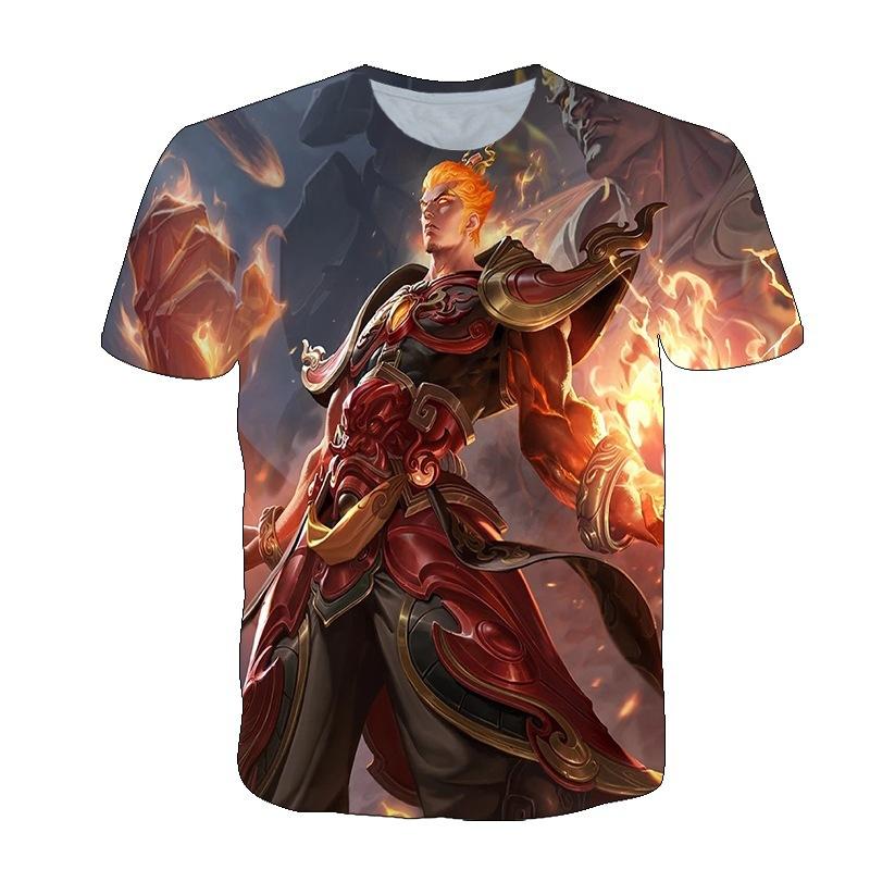 King of Glory T-shirt spring and summer male and female teenagers t-shirt student team clothes campus pain clothes dormitory black