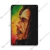 Rusty Bob Marley Metal Poster Sign Reggae Singer Metal Tin Sign Vintage Poster Bar Club Pub Wall Decoration Retro Rock Poster