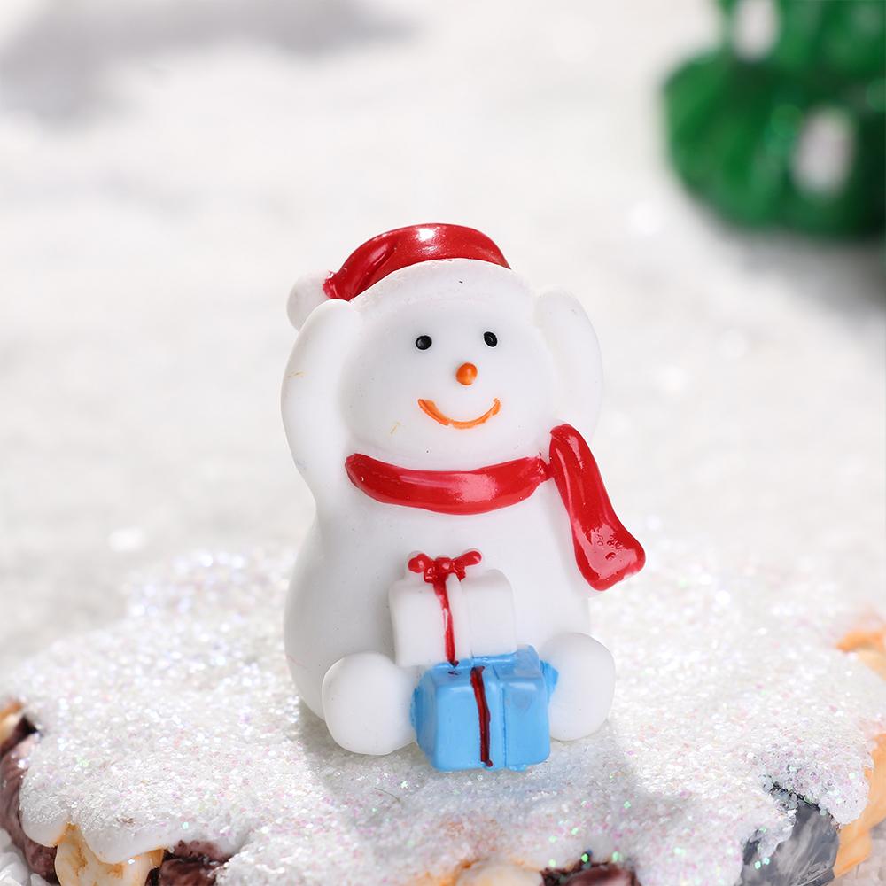 Micro Landscape Fairy Garden Miniature Snowman Santa Claus Figurines Xmas Tree Christmas Accessory